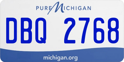 MI license plate DBQ2768