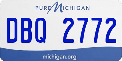 MI license plate DBQ2772