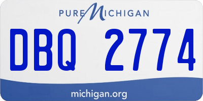 MI license plate DBQ2774