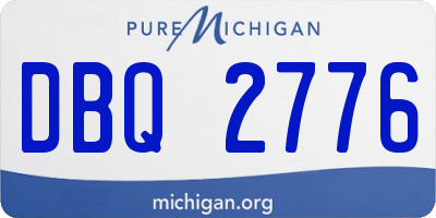 MI license plate DBQ2776