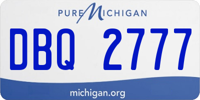 MI license plate DBQ2777