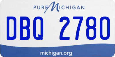 MI license plate DBQ2780