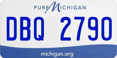 MI license plate DBQ2790