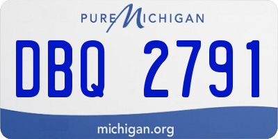 MI license plate DBQ2791