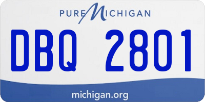 MI license plate DBQ2801