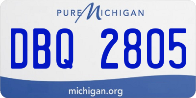 MI license plate DBQ2805