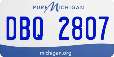 MI license plate DBQ2807