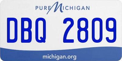 MI license plate DBQ2809