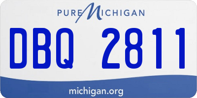 MI license plate DBQ2811