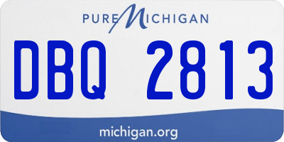 MI license plate DBQ2813