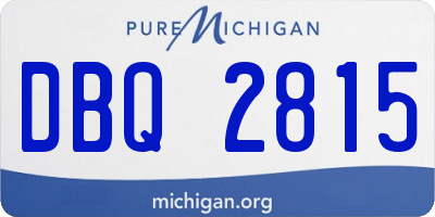 MI license plate DBQ2815