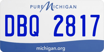 MI license plate DBQ2817
