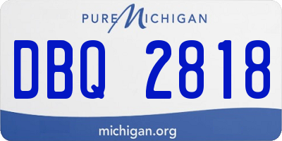 MI license plate DBQ2818