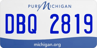MI license plate DBQ2819