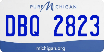 MI license plate DBQ2823