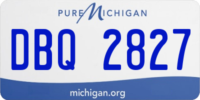 MI license plate DBQ2827