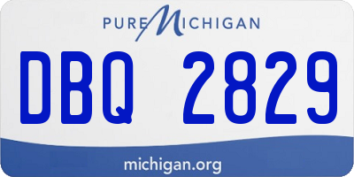 MI license plate DBQ2829