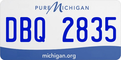 MI license plate DBQ2835