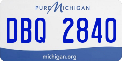 MI license plate DBQ2840