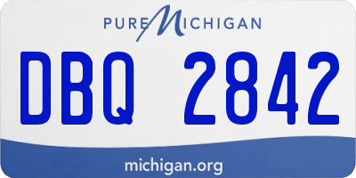 MI license plate DBQ2842