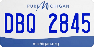 MI license plate DBQ2845