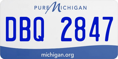 MI license plate DBQ2847