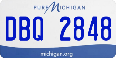 MI license plate DBQ2848