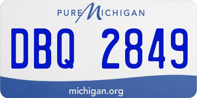 MI license plate DBQ2849