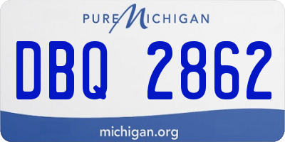 MI license plate DBQ2862
