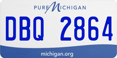 MI license plate DBQ2864