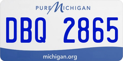 MI license plate DBQ2865