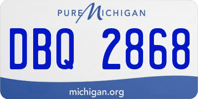 MI license plate DBQ2868