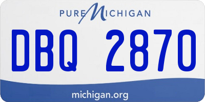 MI license plate DBQ2870