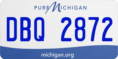 MI license plate DBQ2872