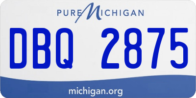 MI license plate DBQ2875