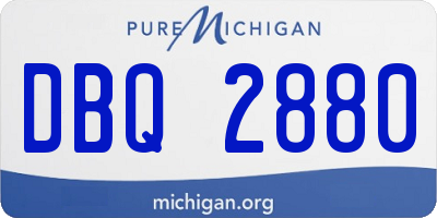 MI license plate DBQ2880