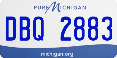 MI license plate DBQ2883
