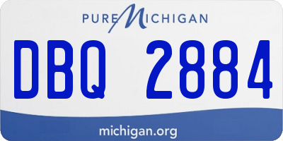 MI license plate DBQ2884