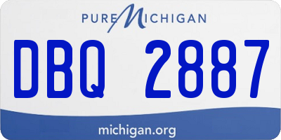 MI license plate DBQ2887