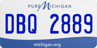 MI license plate DBQ2889