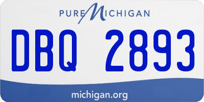 MI license plate DBQ2893
