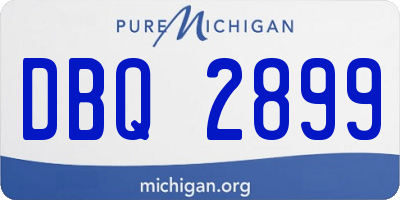 MI license plate DBQ2899