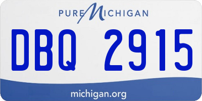 MI license plate DBQ2915