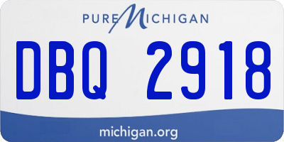 MI license plate DBQ2918