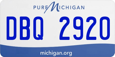 MI license plate DBQ2920