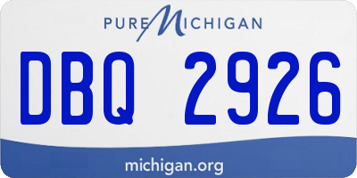 MI license plate DBQ2926