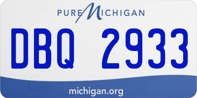 MI license plate DBQ2933
