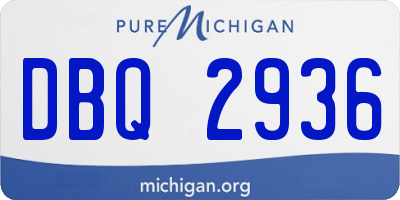 MI license plate DBQ2936