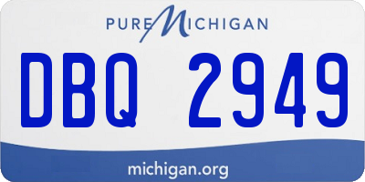 MI license plate DBQ2949
