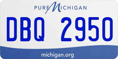MI license plate DBQ2950